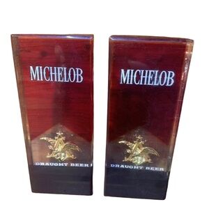 1970s MICHELOB BEER 5 inch Red Fade Lucite Tap Handle